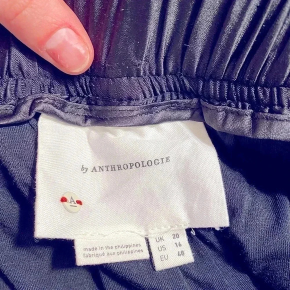 NWT Anthropologie Black Sequin Cargo Pull on Trouser Party Event Pants Size 16 - Picture 9 of 11